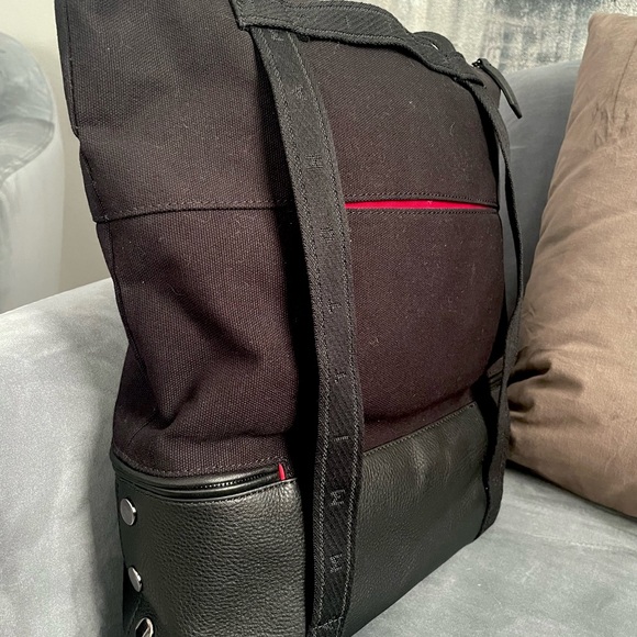 Hammitt Manhattan Leather and Canvas Bag Backpack - Picture 3 of 3